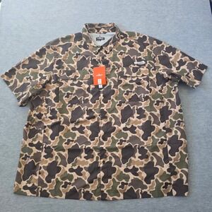 Habit Mens Coastal Villa Short Sleeve River Shirt Camo UPF 50 Solar Factor 3XL